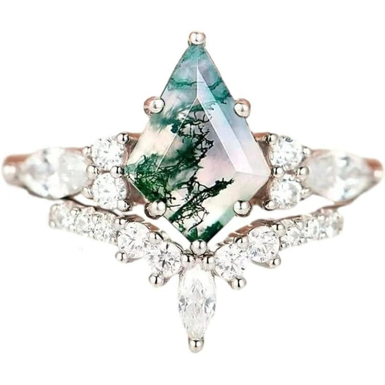 Bague Classique avec Pierre Naturelle pour Adulte | Idéale pour les Occasions Spéciales