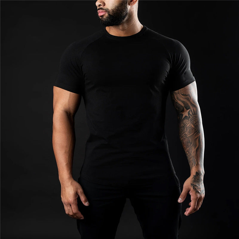 T-shirt à Col Rond Uni à Manches Courtes pour Homme | Idéal pour les Journées Chaudes