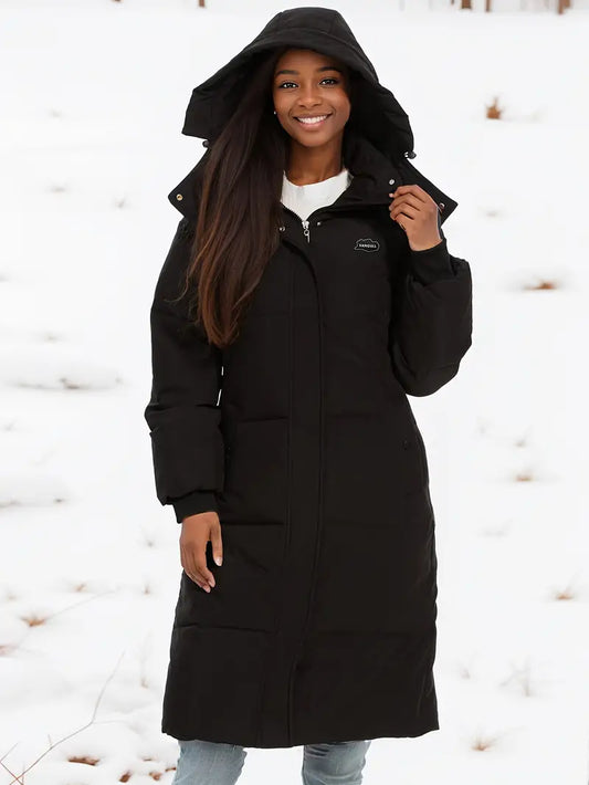Manteau Long avec Capuche Amovible pour Femme | Idéal pour l’Hiver