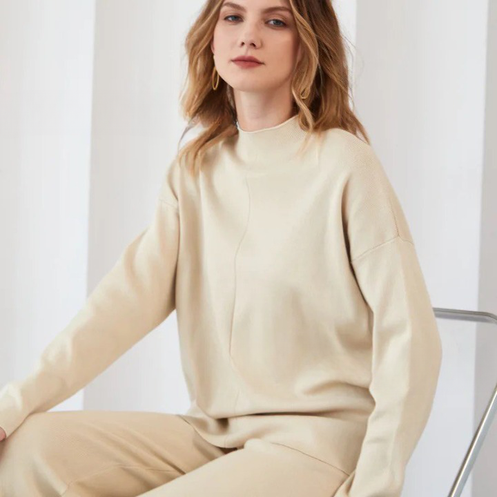 Ensemble Décontracté Deux Pièces avec Haut Ample et Pantalon Large pour Femmes | Idéal pour la Maison et les Sorties Quotidiennes
