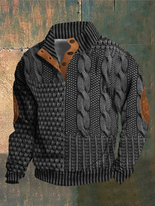 Pull à Coupe Décontractée pour Homme avec Col Classique | Idéal pour Détente et Quotidien