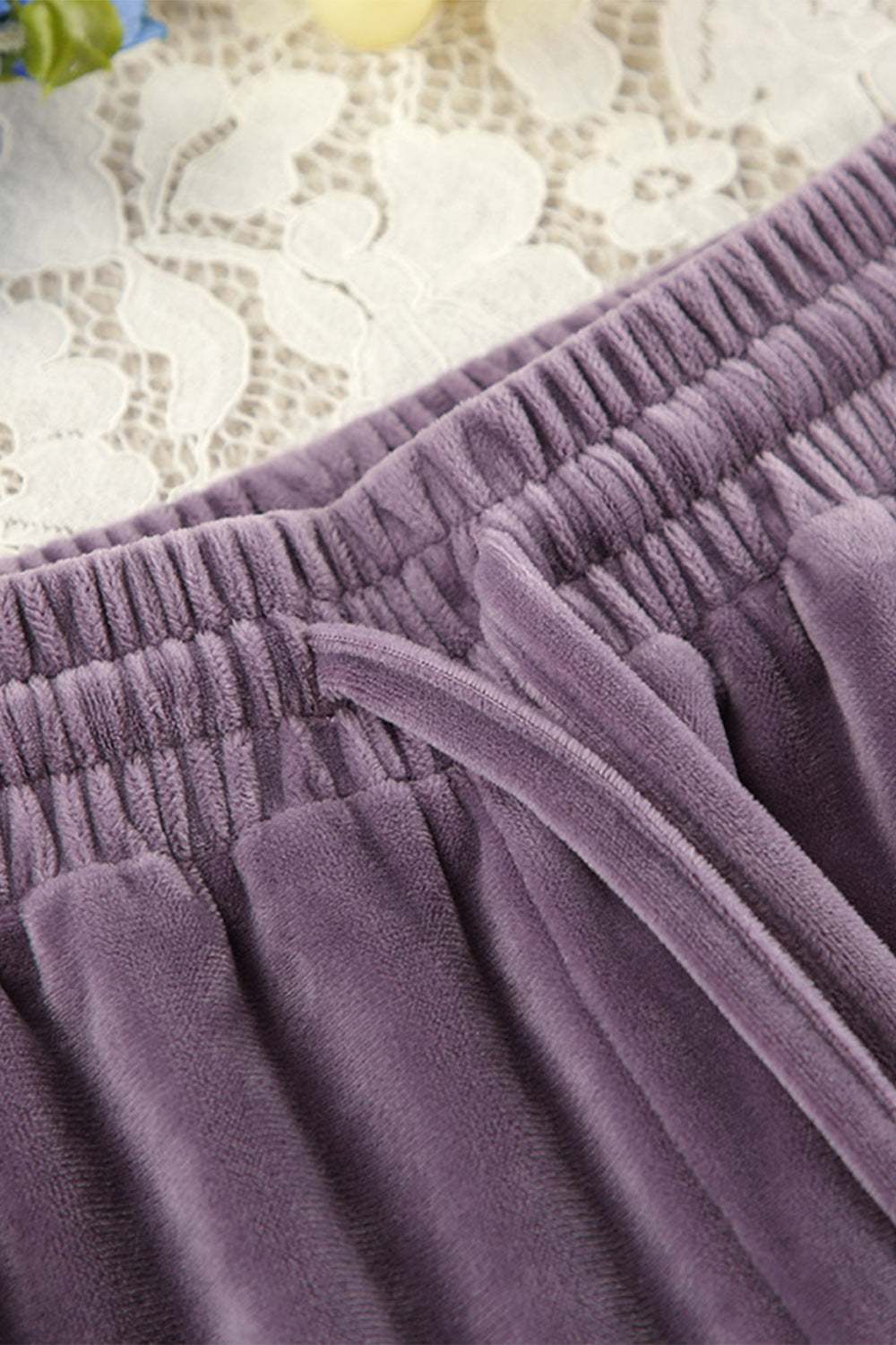 Ensemble Deux Pièces avec Haut à Manches Longues Col Rond et Pantalon à Cordon pour Femme | Idéal pour un Usage Quotidien