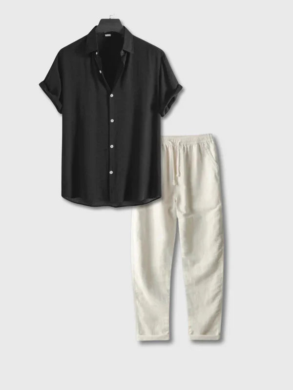 Ensemble D’été Avec Fermeture Boutonnée Pour Homme | Idéal Pour Les Soirées Estivales