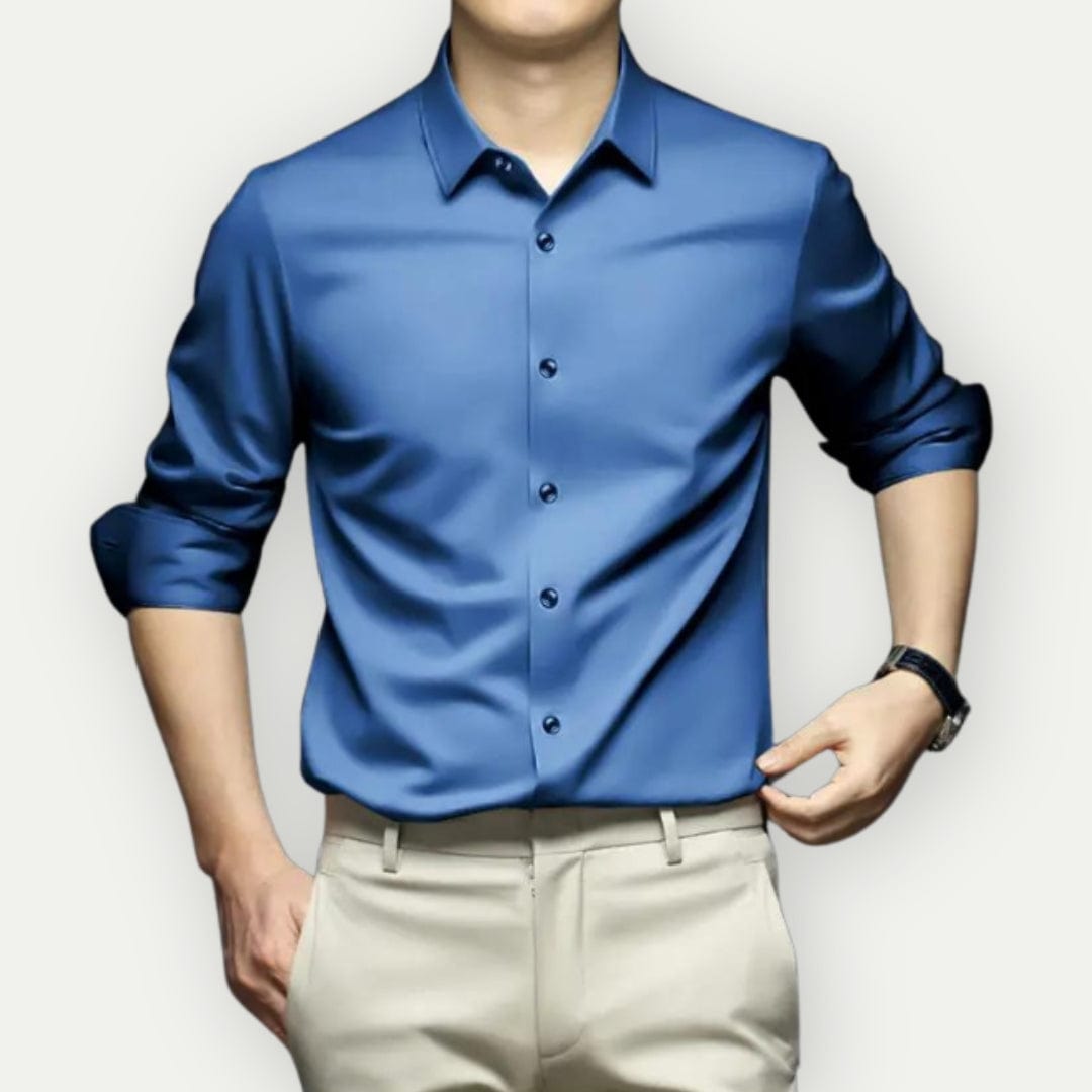 Chemise Slim Fit À Manches Longues avec Coupe Ajustée pour Homme | Idéale pour Le Bureau
