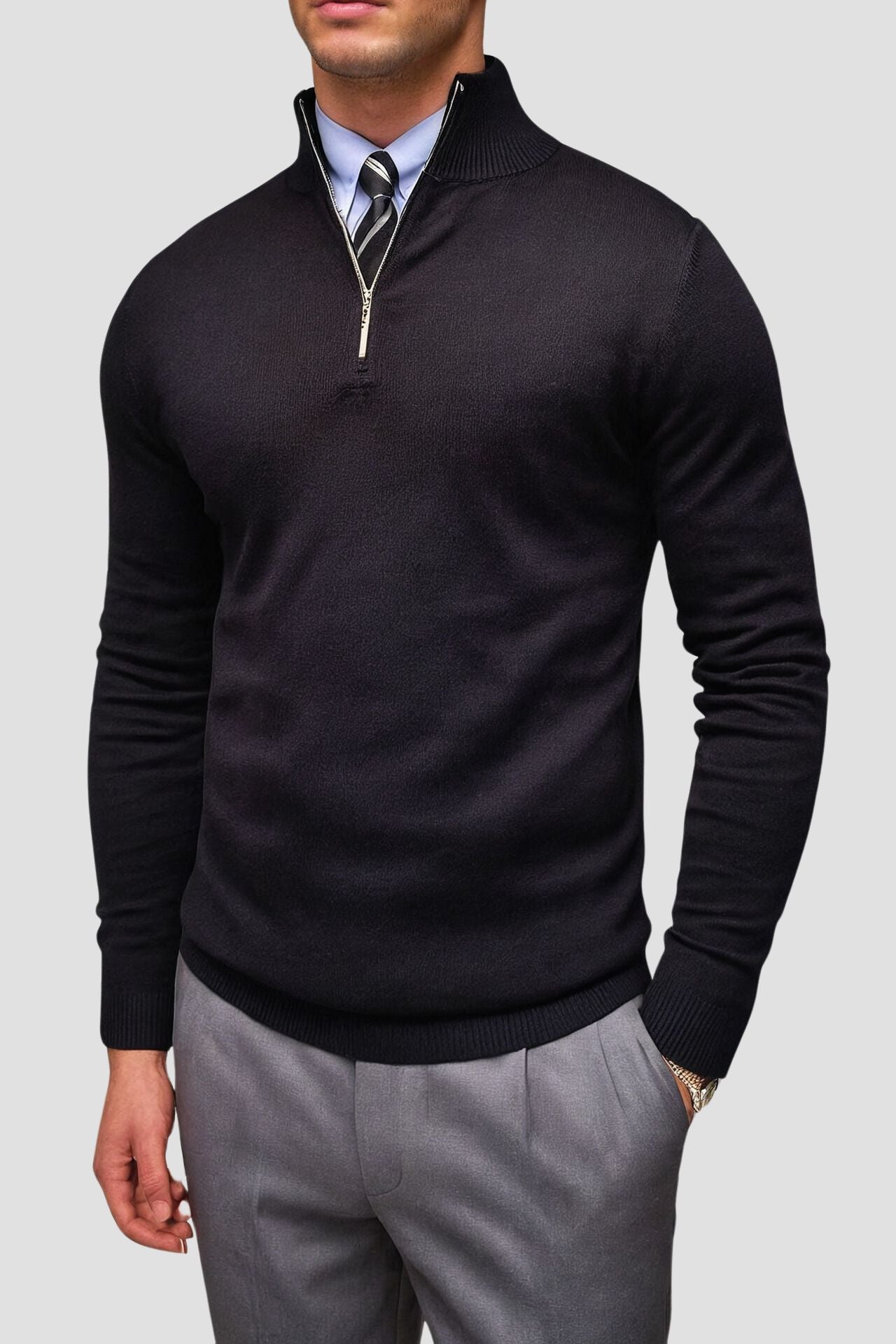 Sweatshirt Pour Adulte Avec Demi-Fermeture Zippée Et Coupe Standard | Idéal Pour Usage Quotidien Et Décontracté