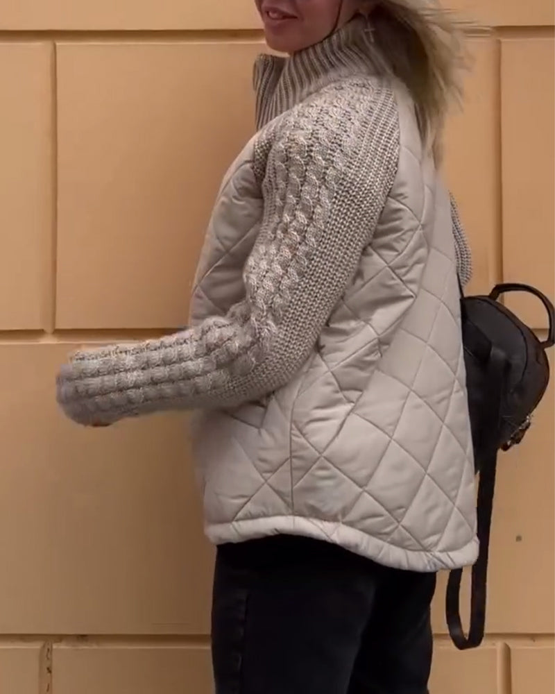 Veste Zippée à Col Haut pour Femme | Idéale pour la Saison d’Hiver