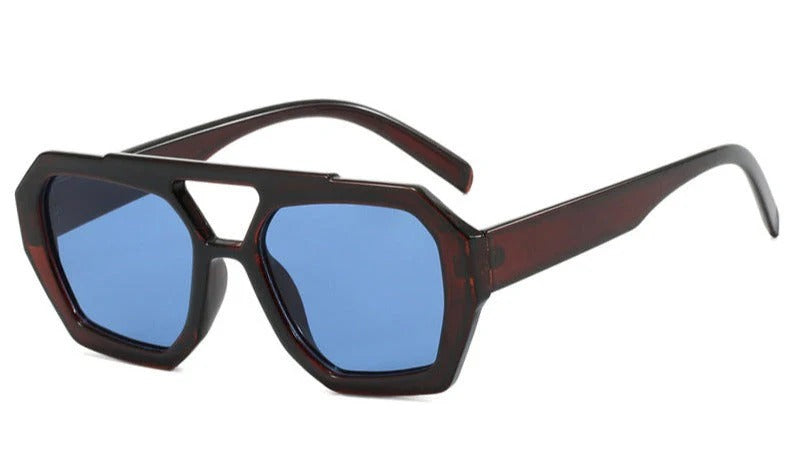 Lunettes de Soleil à Monture Carrée Oversize avec Protection UV pour Femme | Idéales pour l’Été et les Vacances
