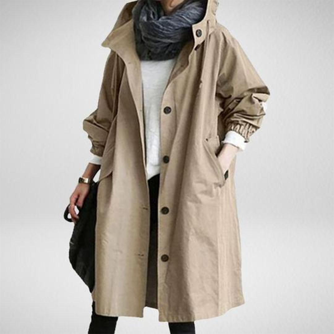 Imperméable Long avec Capuche pour Femme | Adapté à Toutes les Saisons