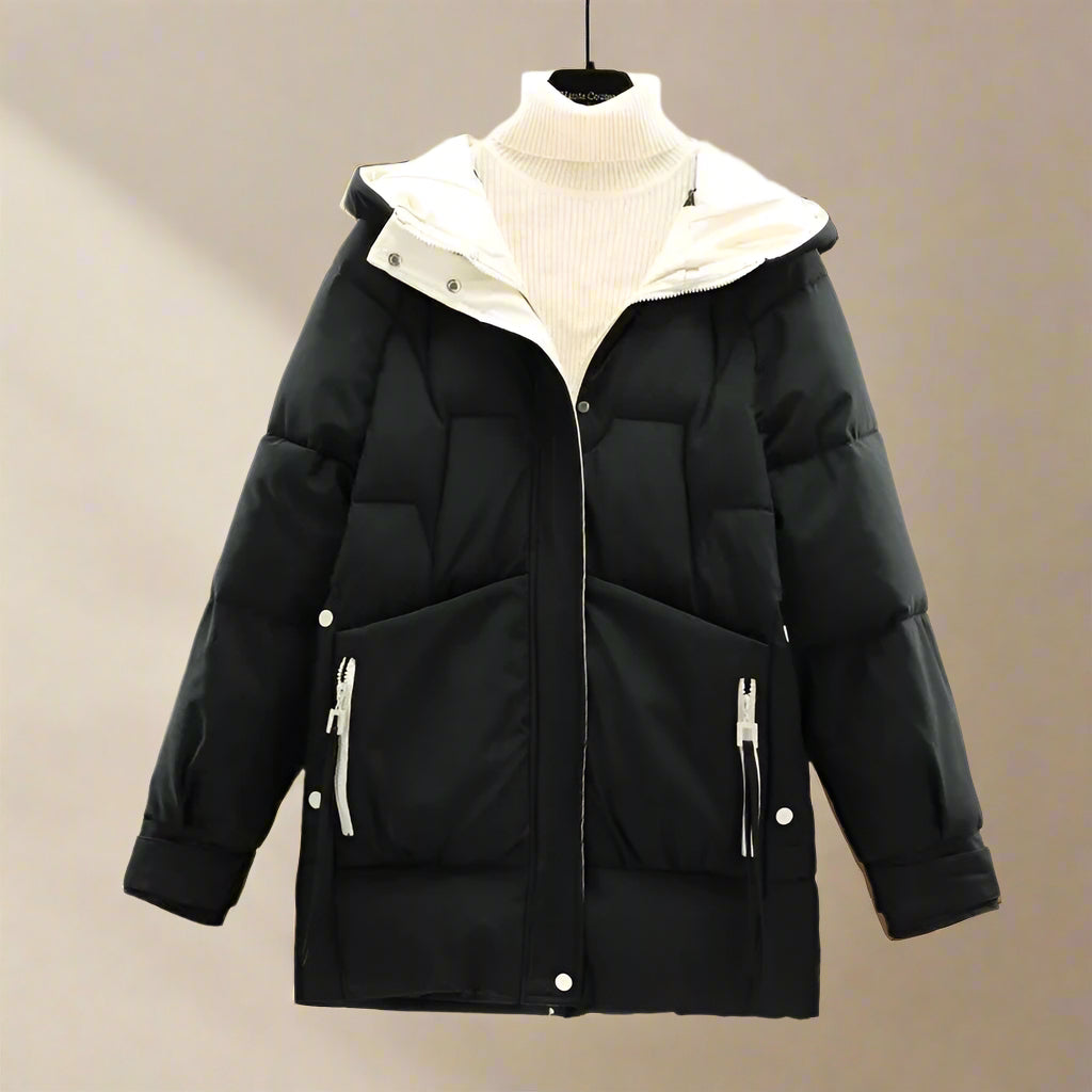 Veste à Capuche avec Fermeture Zippée pour Femme | Idéale pour la Saison Froide