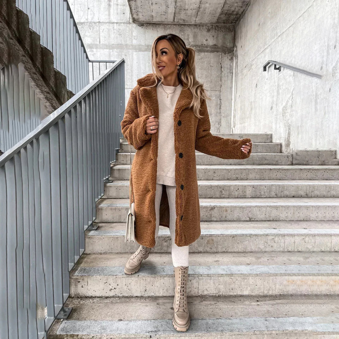 Manteau Long Effet Fourrure pour Femme | Idéal pour l’Hiver