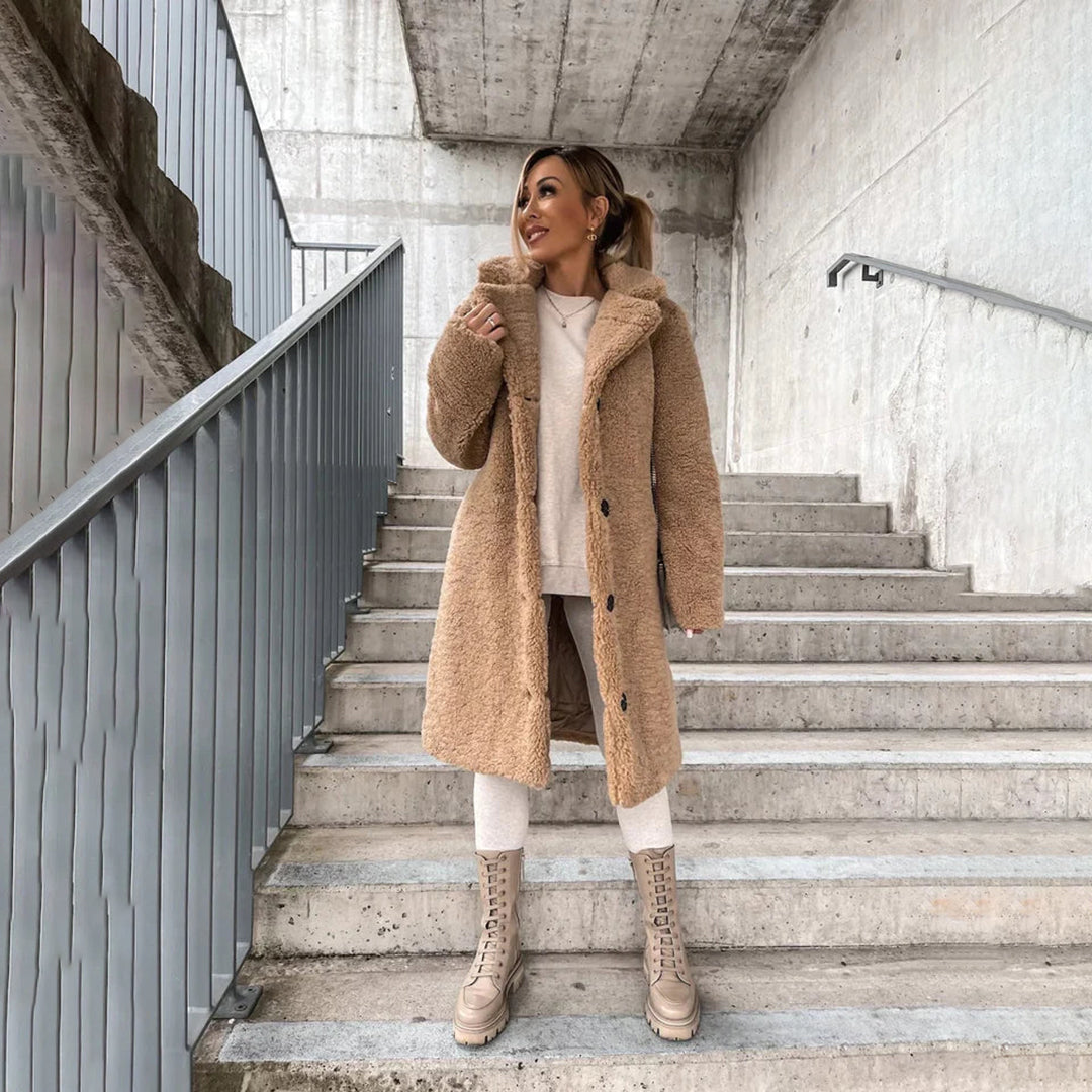Manteau Long Effet Fourrure pour Femme | Idéal pour l’Hiver