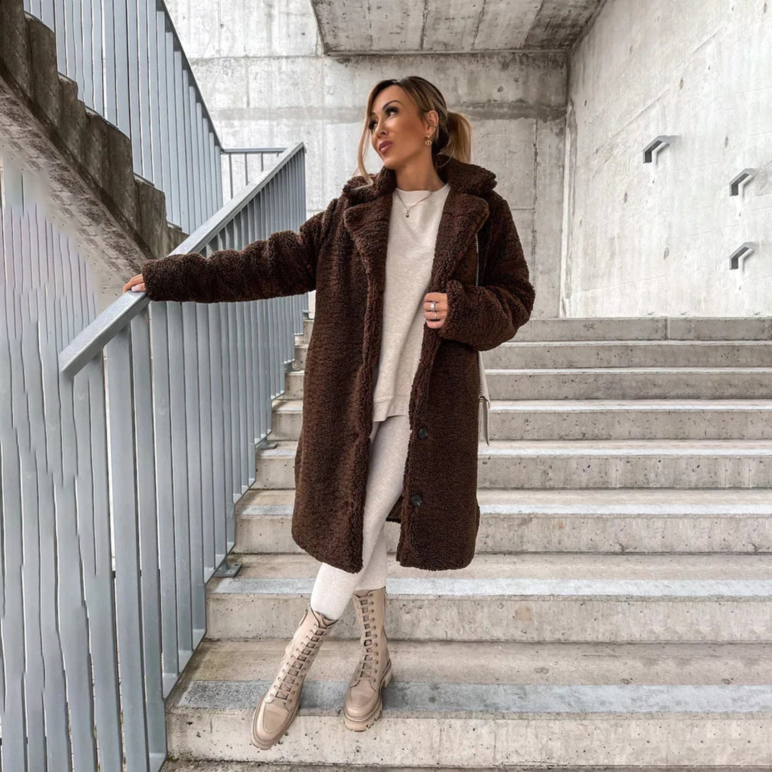 Manteau Long Effet Fourrure pour Femme | Idéal pour l’Hiver