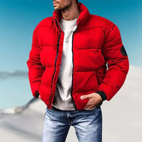 Doudoune Courte avec Col Montant pour Homme | Idéale pour l’Hiver