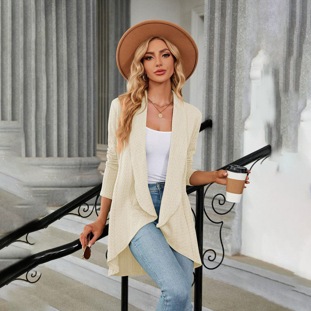 Gilet Texturé avec Coupe Droite pour Femmes | Idéal pour l'Automne