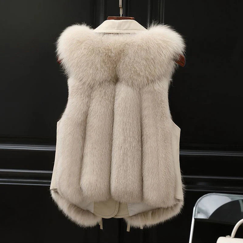 Gilet Sans Manches à Col Revers pour Femme | Idéal pour la Saison Froide
