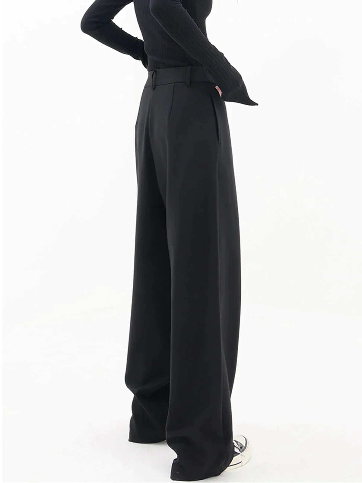 Pantalon Asymétrique à Jambes Larges pour Femme | Idéal pour un Usage Quotidien en Saison Tempérée