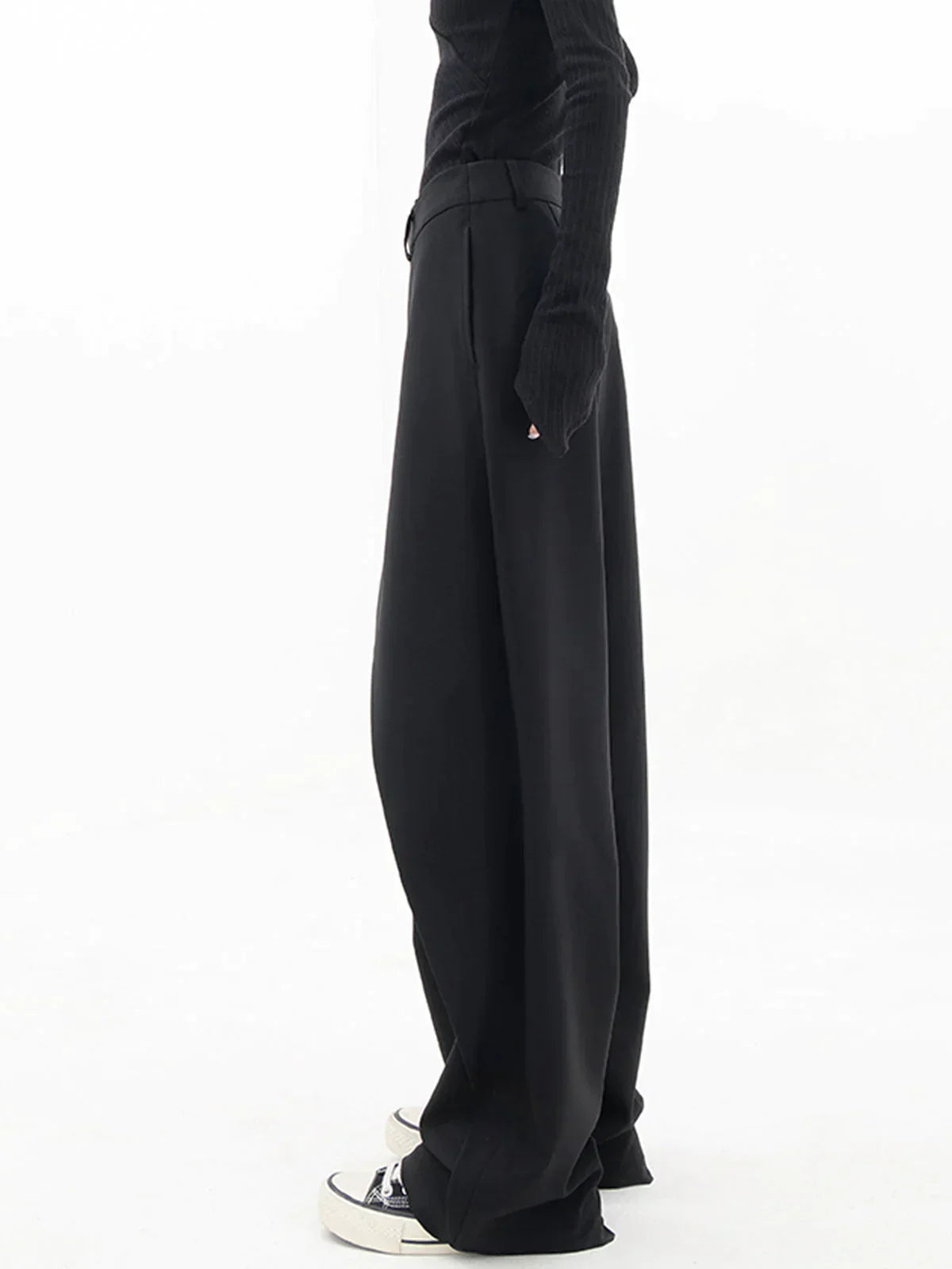 Pantalon Asymétrique à Jambes Larges pour Femme | Idéal pour un Usage Quotidien en Saison Tempérée