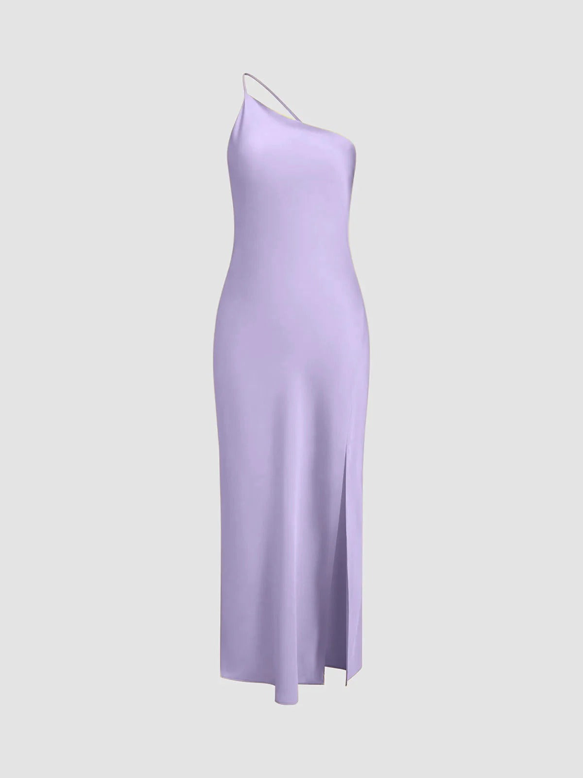 Robe Midi à Une Épaule avec Fente Latérale pour Femme | Idéale pour les Soirées ou Occasions Spéciales
