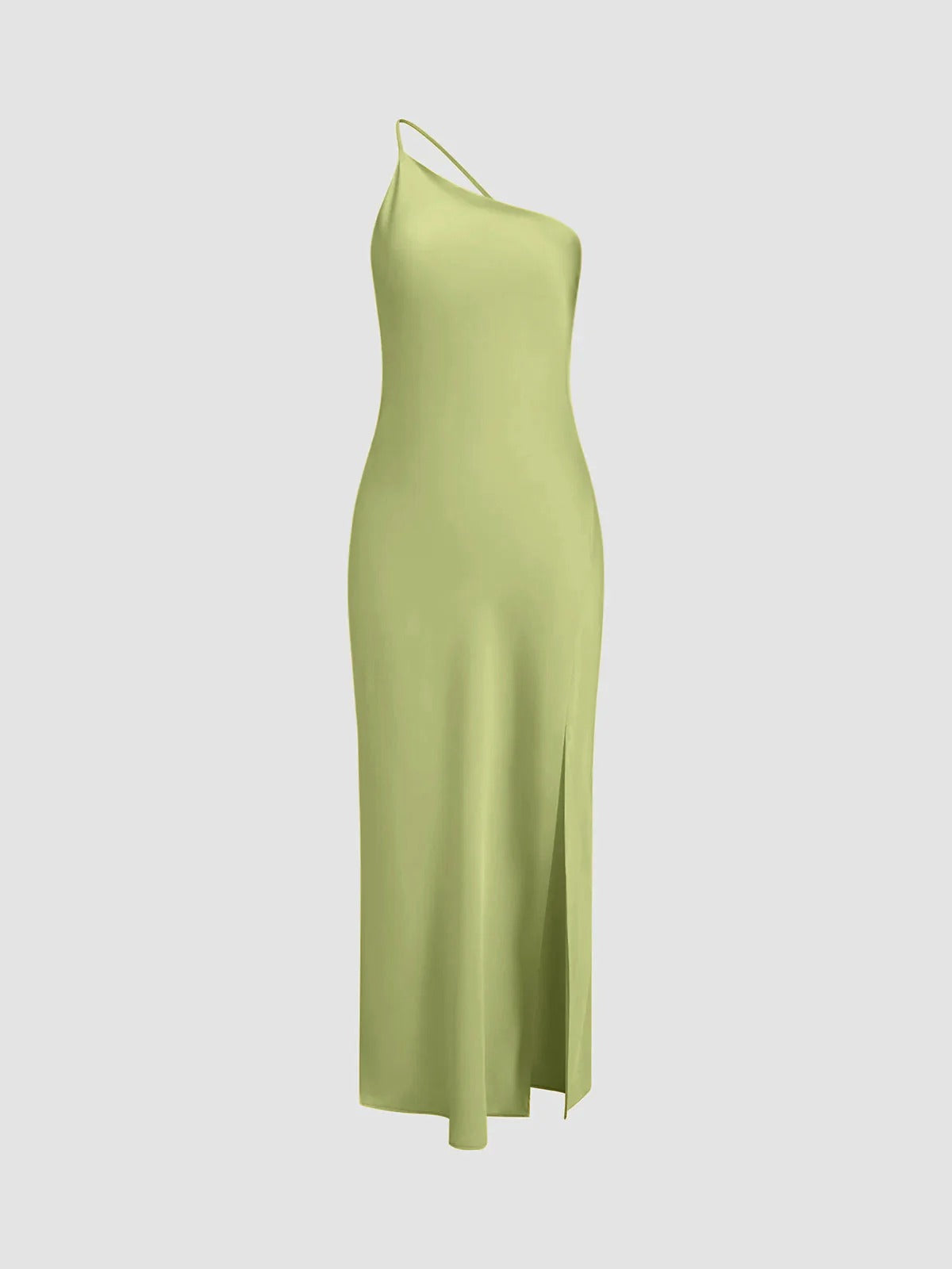 Robe Midi à Une Épaule avec Fente Latérale pour Femme | Idéale pour les Soirées ou Occasions Spéciales