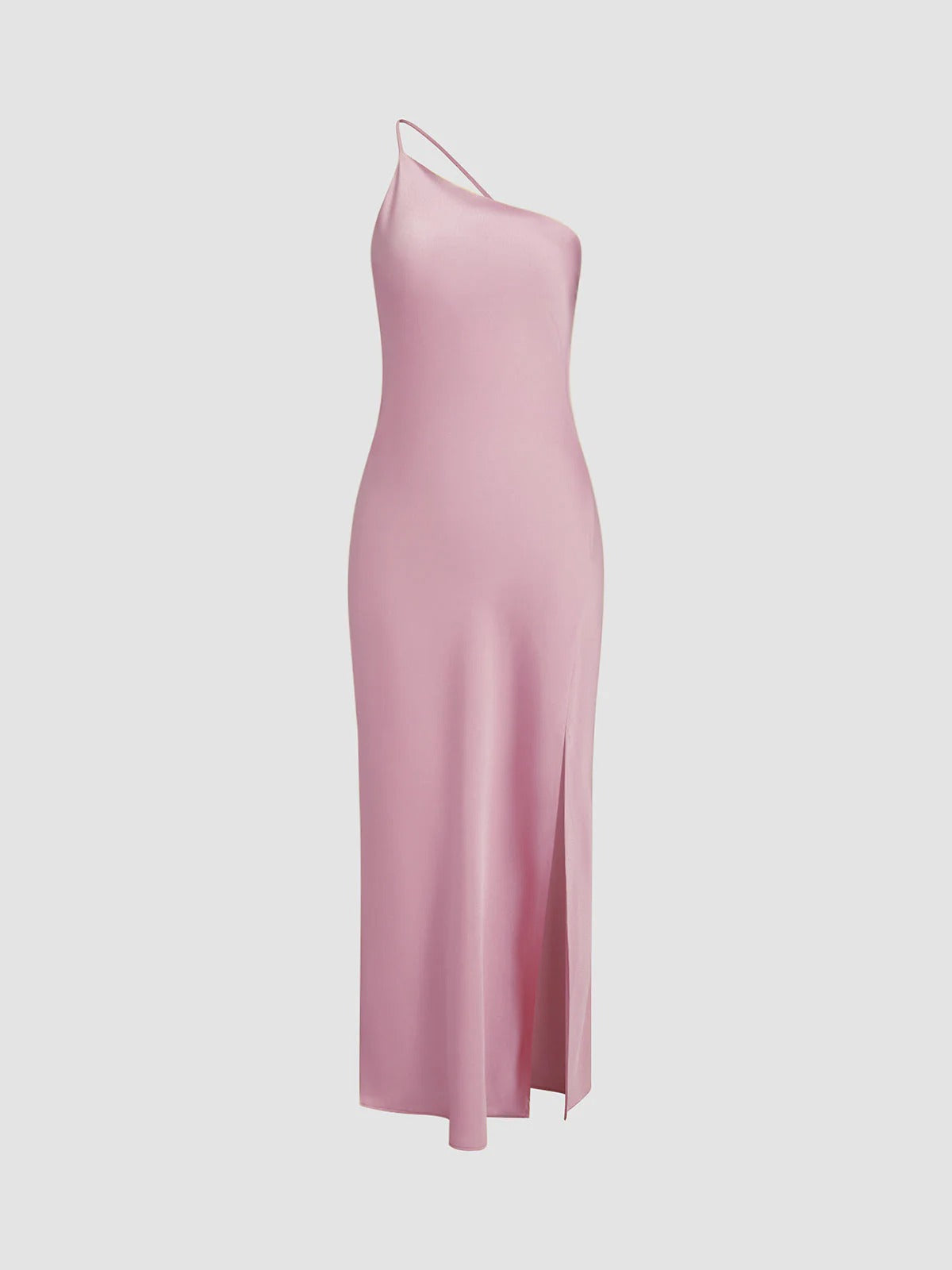 Robe Midi à Une Épaule avec Fente Latérale pour Femme | Idéale pour les Soirées ou Occasions Spéciales
