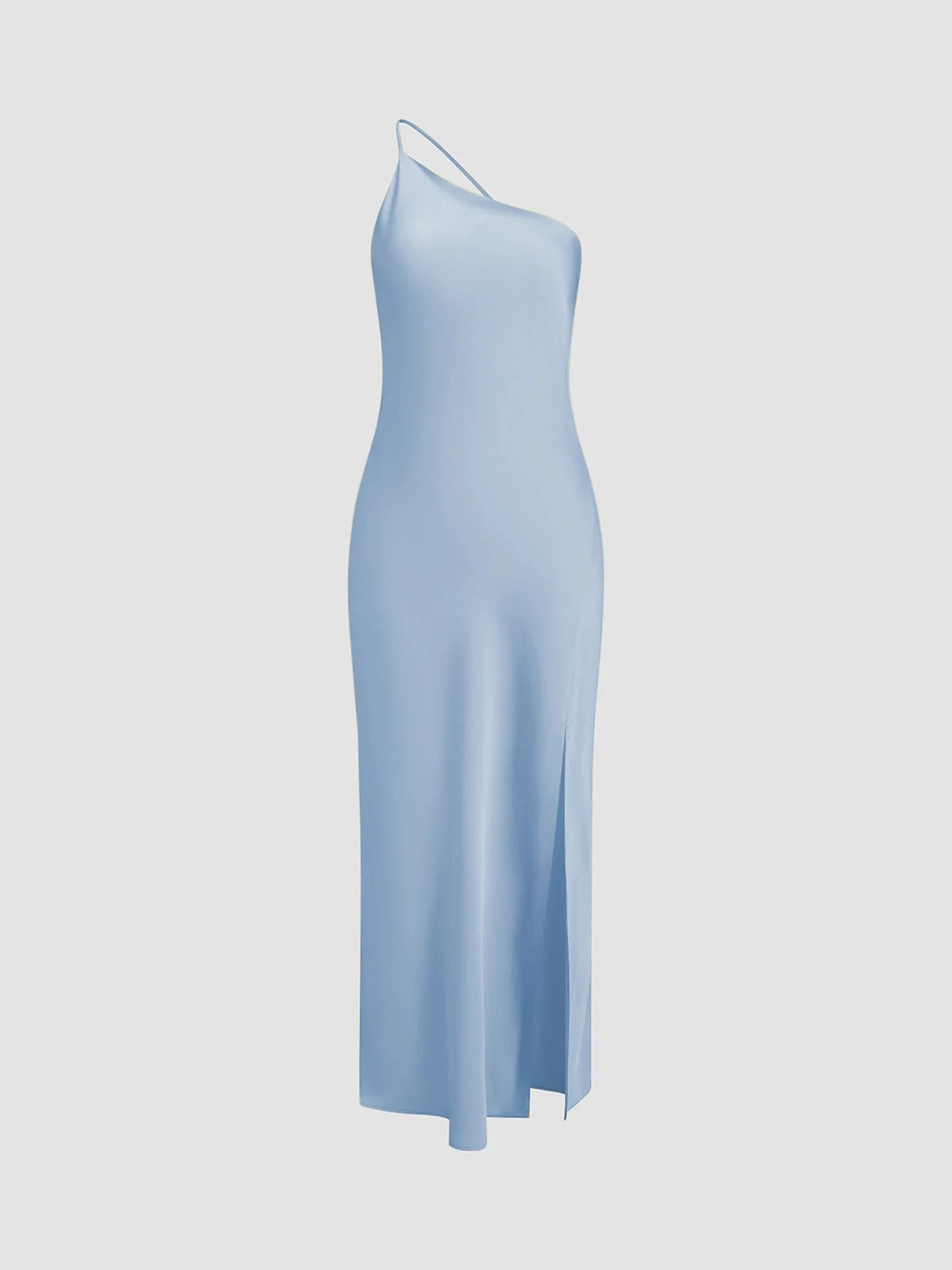 Robe Midi à Une Épaule avec Fente Latérale pour Femme | Idéale pour les Soirées ou Occasions Spéciales