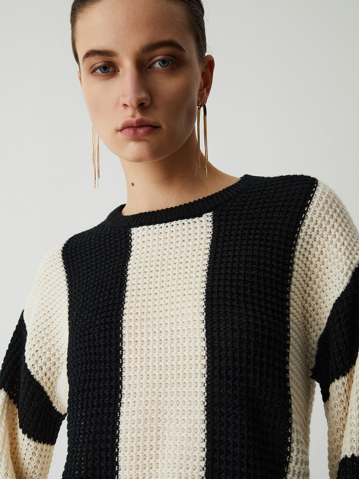 Pull À Rayures Verticales Avec Manches Longues Pour Femme | Idéal Pour Un Usage Quotidien
