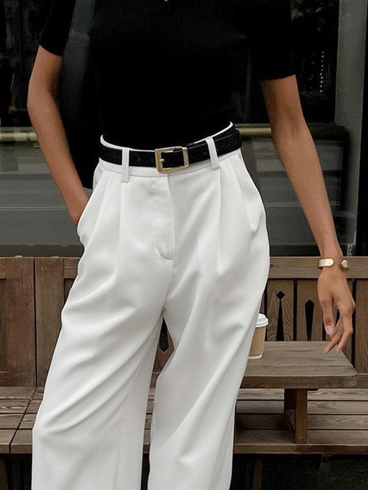 Pantalon à Coupe Classique et Taille Régulière pour Femme | Idéal pour le Bureau et les Loisirs