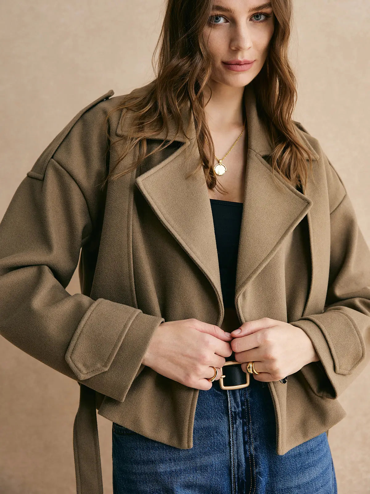 Veste Ceinturée pour Femme | Idéale pour L’Automne Et L’Hiver