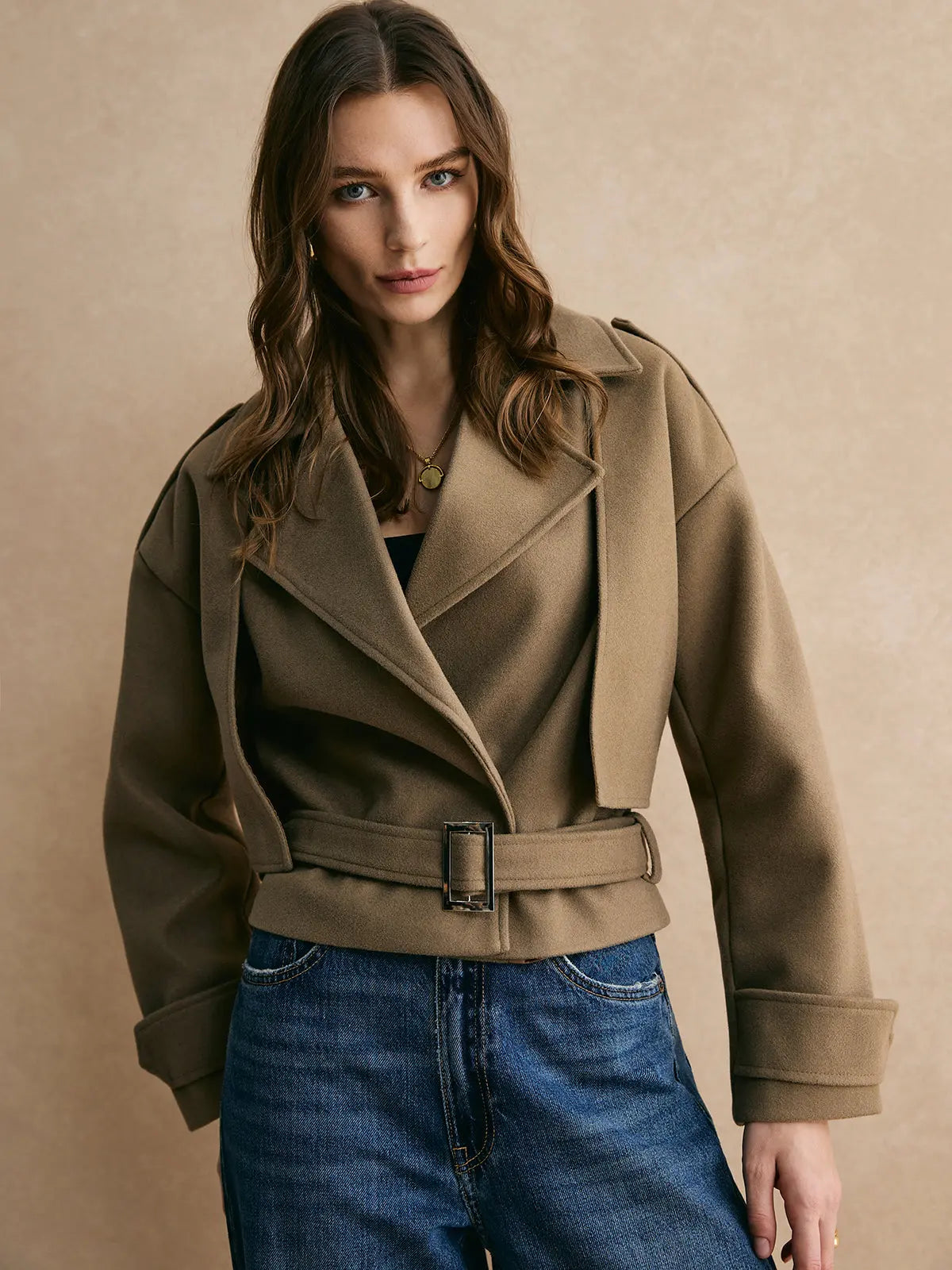 Veste Ceinturée pour Femme | Idéale pour L’Automne Et L’Hiver