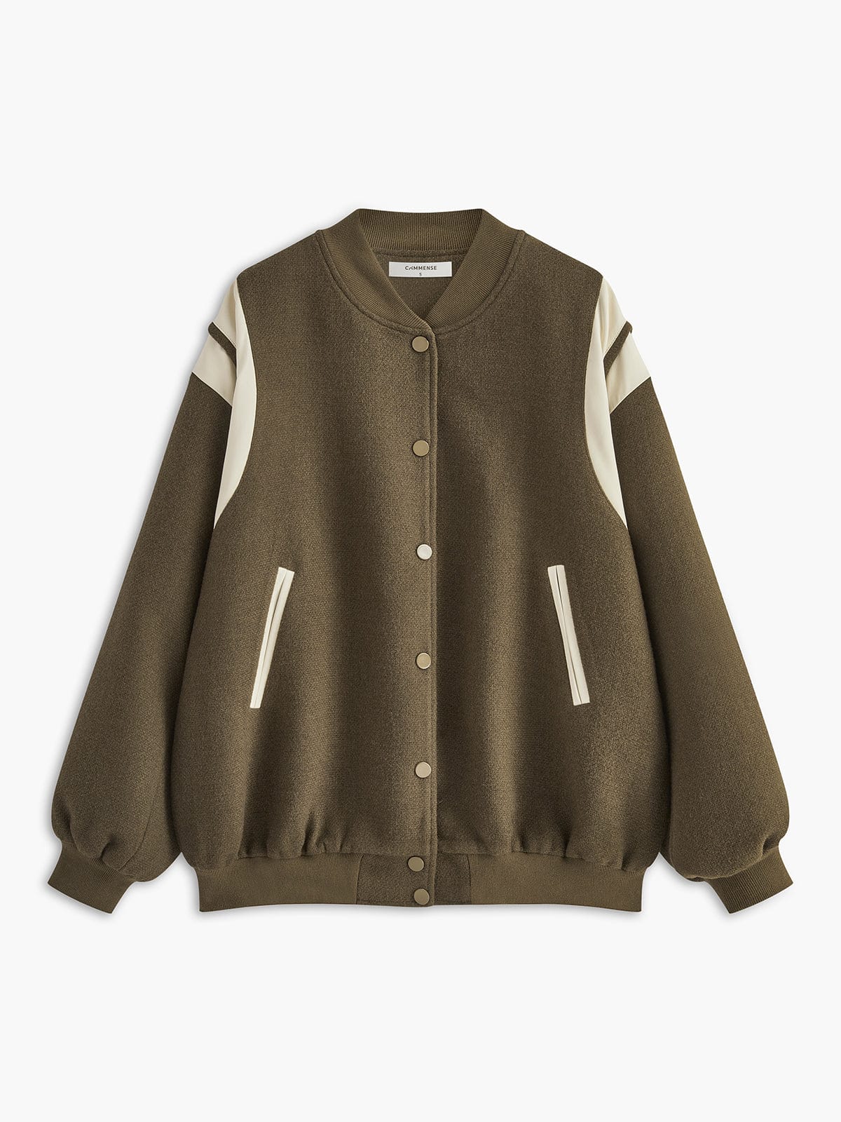 Veste College Oversize À Manches Contrastées pour Femme | Idéale pour Un Style Décontracté