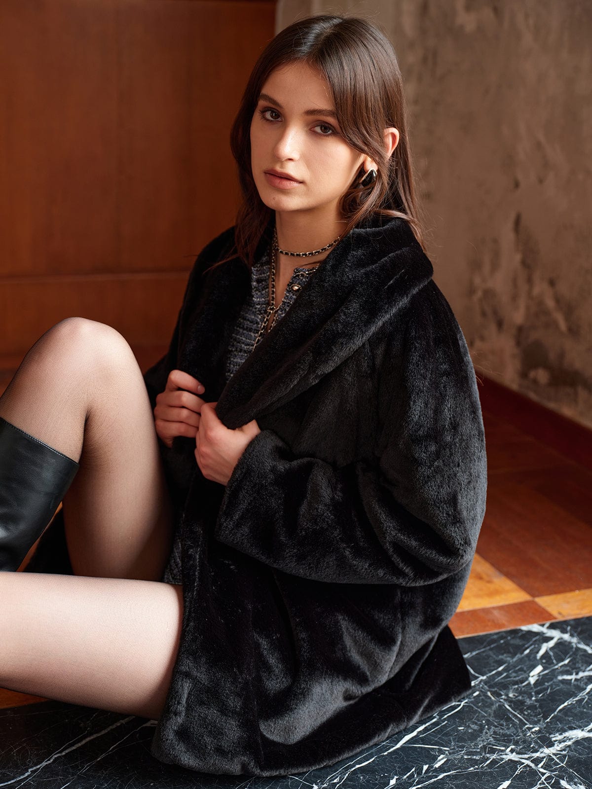 Veste Longue À Motif Uni pour Femme | Idéale pour L’Hiver