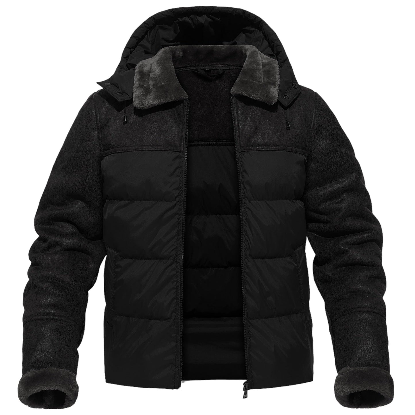 Doudoune D'Hiver avec Capuche Amovible pour Hommes | Idéale pour Les Journées Froides