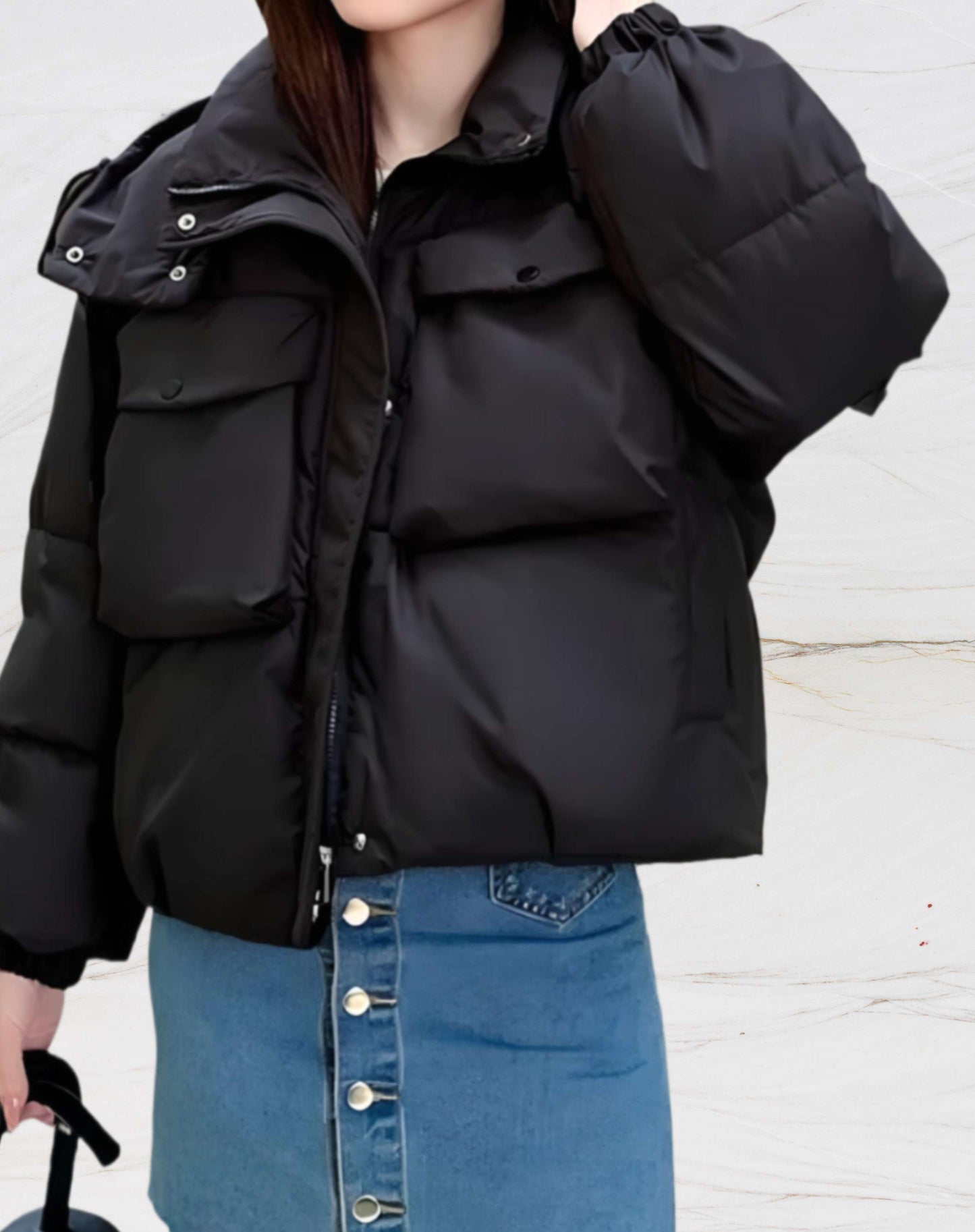 Veste D’Hiver Matelassée avec Capuche pour Femme | Idéale pour La Saison Froide
