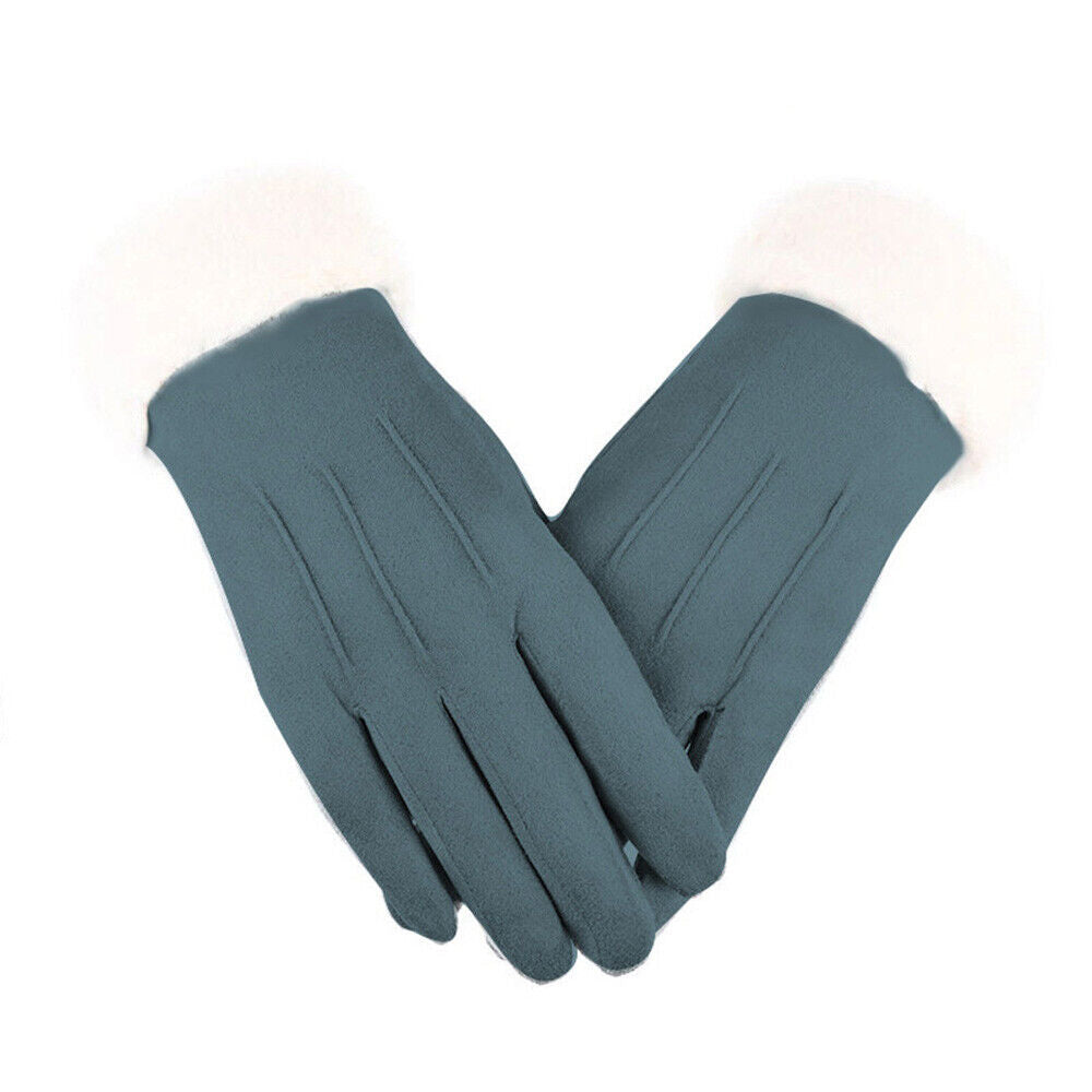 Gants à Finition Douce avec Bordure au Poignet pour Femmes | Idéaux pour les Journées Froides