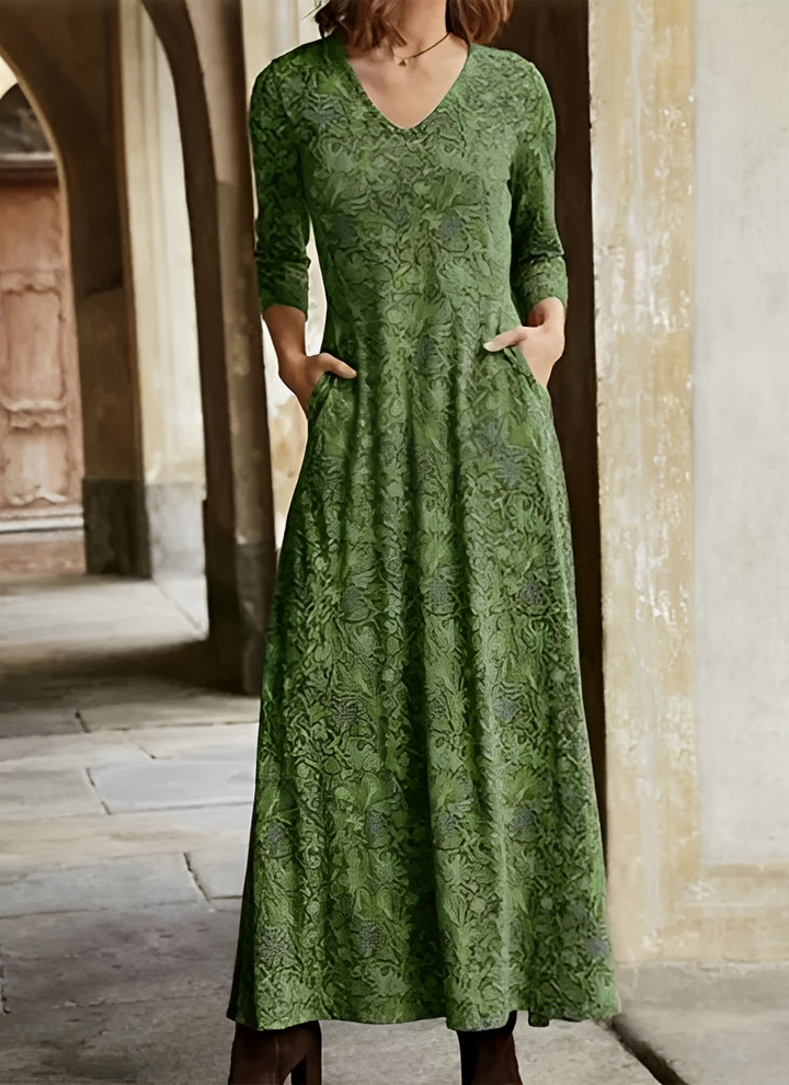 Robe Longue à Motif Floral pour Femme | Idéale pour les Journées Ensoleillées
