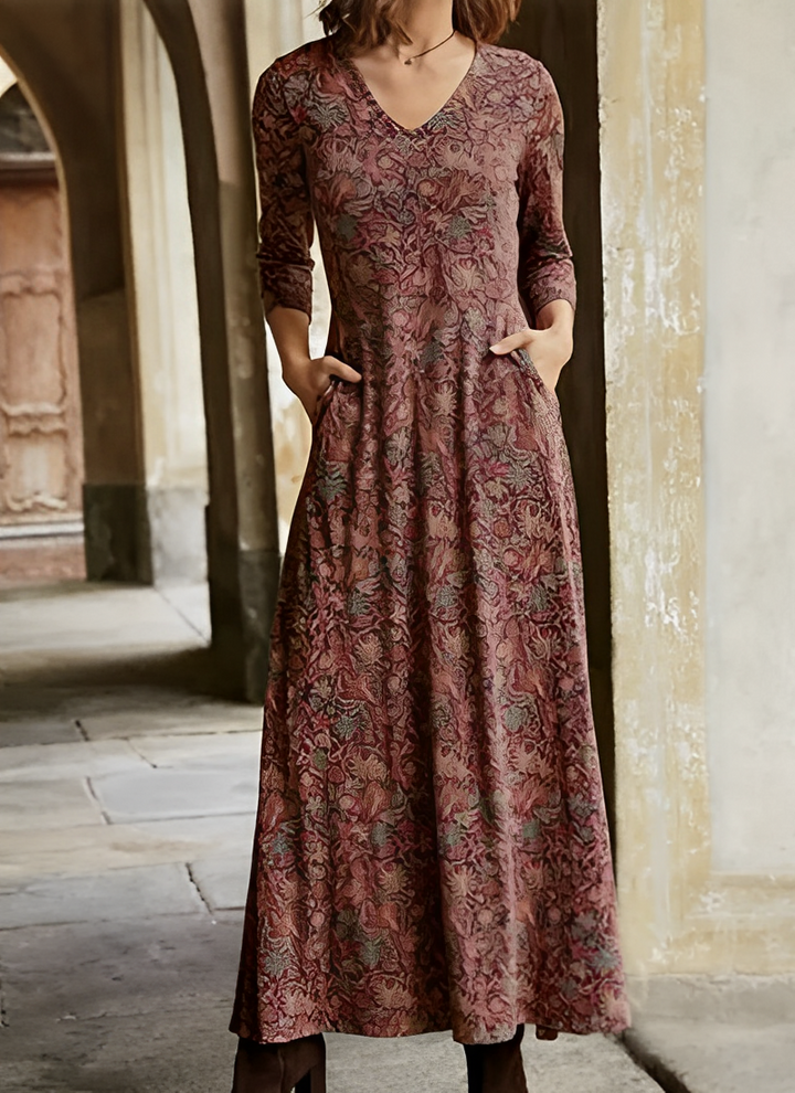 Robe Longue à Motif Floral pour Femme | Idéale pour les Journées Ensoleillées