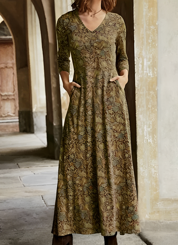 Robe Longue à Motif Floral pour Femme | Idéale pour les Journées Ensoleillées