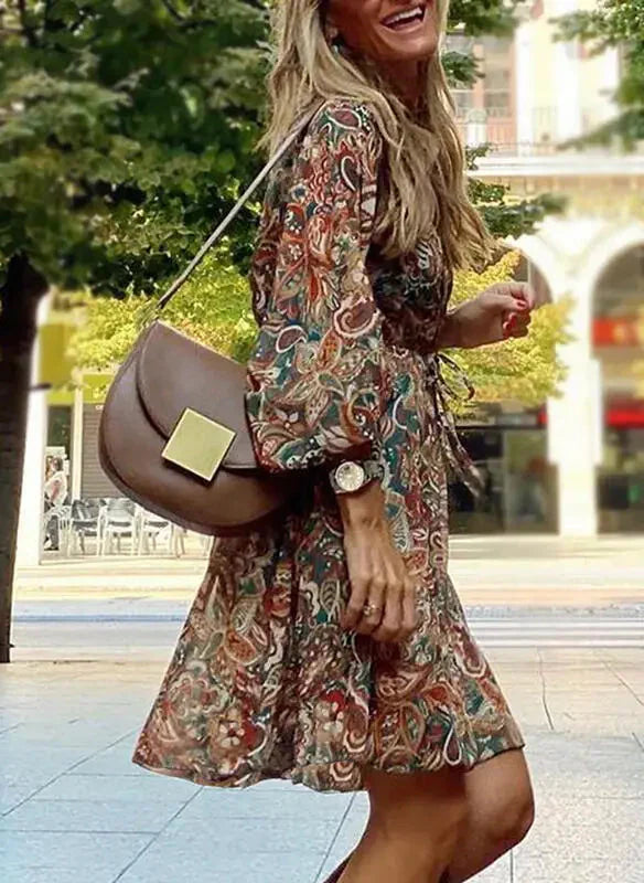 Robe à Motif Coloré avec Coupe Ample pour Femme | Idéale pour les Journées d’Été et les Sorties Décontractées
