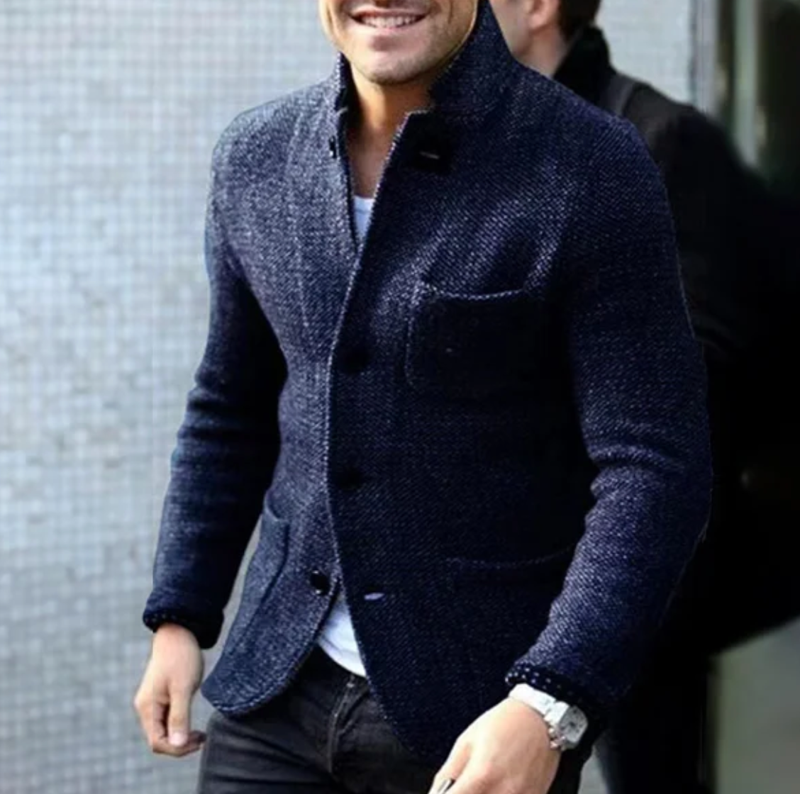 Manteau Long Uni avec Coupe Épaisse pour Homme | Idéal pour L’Hiver