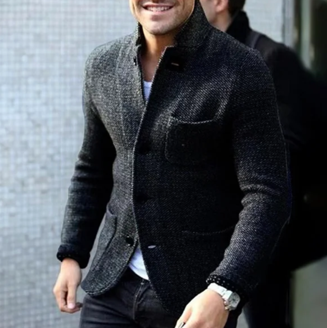 Manteau Long Uni avec Coupe Épaisse pour Homme | Idéal pour L’Hiver