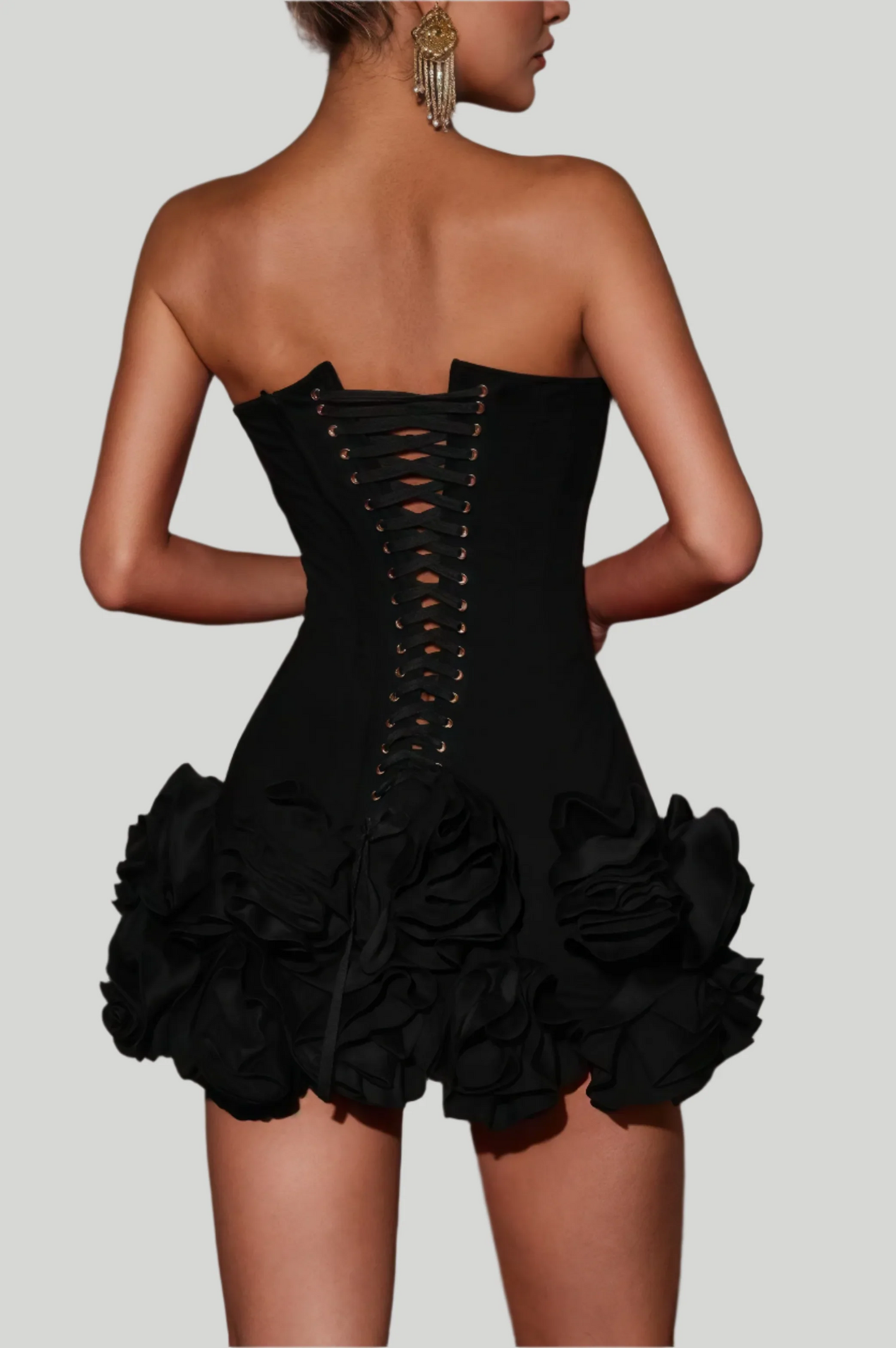 Robe Mini Bustier avec Ourlet à Motif Floral pour Femme | Idéale pour l'Été et les Sorties Décontractées
