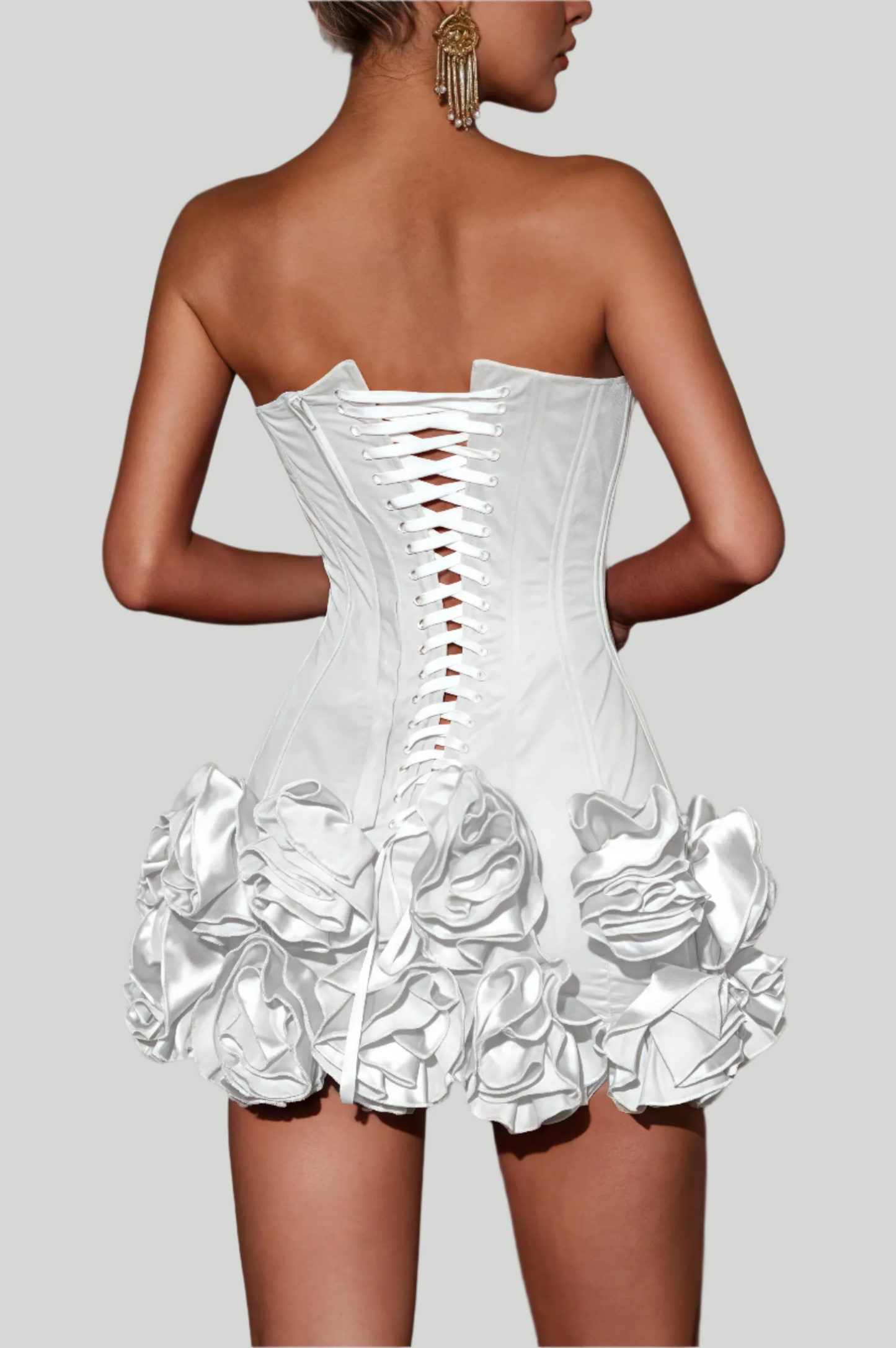 Robe Mini Bustier avec Ourlet à Motif Floral pour Femme | Idéale pour l'Été et les Sorties Décontractées