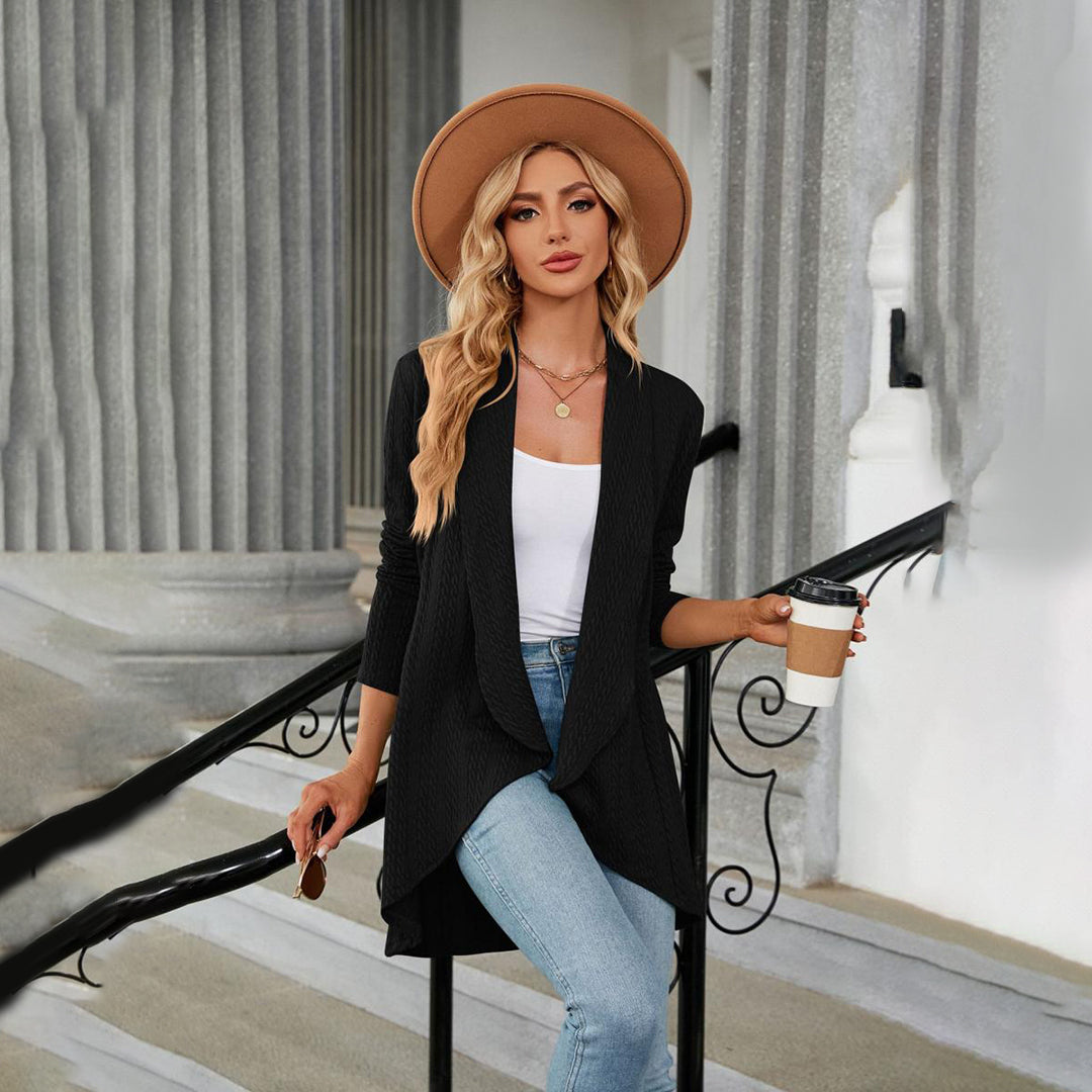 Gilet Texturé avec Coupe Droite pour Femmes | Idéal pour l'Automne