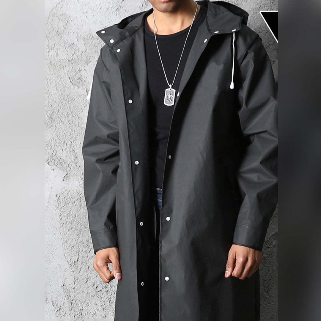 Veste Longue avec Capuche et Fermeture Zippée pour Hommes | Idéale pour l'Hiver