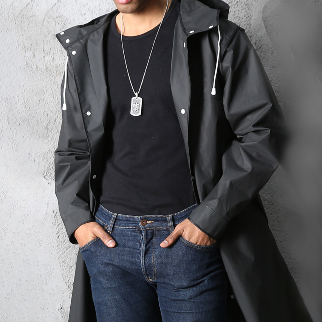 Veste Longue avec Capuche et Fermeture Zippée pour Hommes | Idéale pour l'Hiver