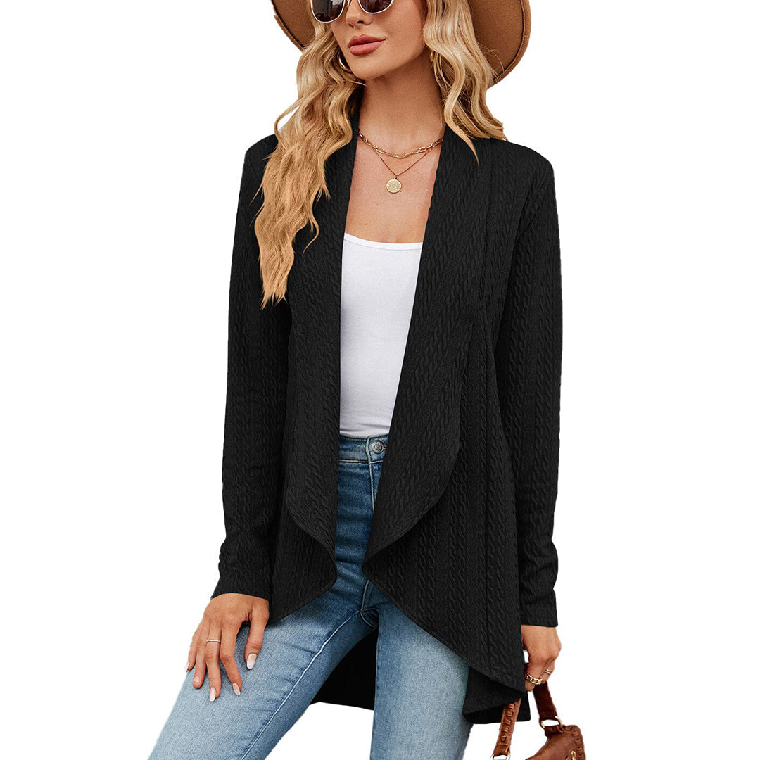 Gilet Texturé avec Coupe Droite pour Femmes | Idéal pour l'Automne