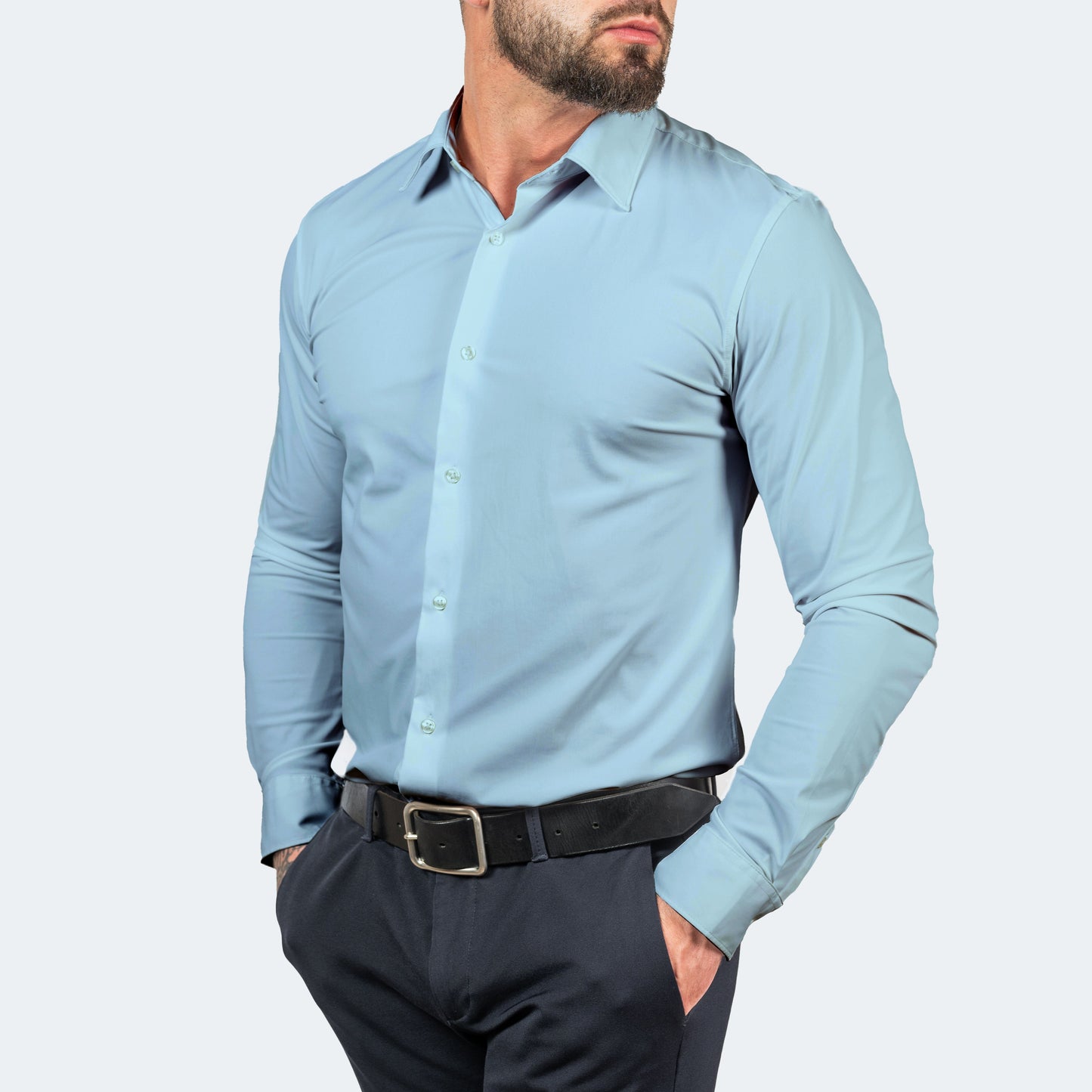 Chemise pour Homme À Coupe Classique avec Fermeture Boutonnée | Idéale pour Le Quotidien