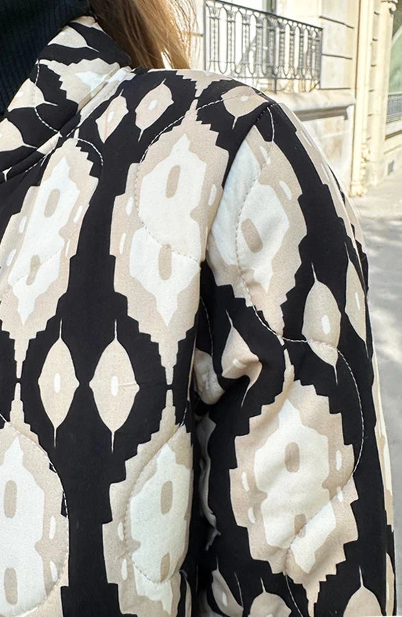 Blouson Bomber à Motif pour Femme | Idéal pour la Mi-Saison et les Sorties Décontractées