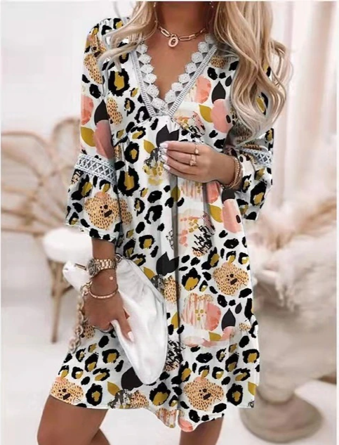 Robe Décontractée à Broderies pour Femme | Idéale pour Été et Vacances à la Plage