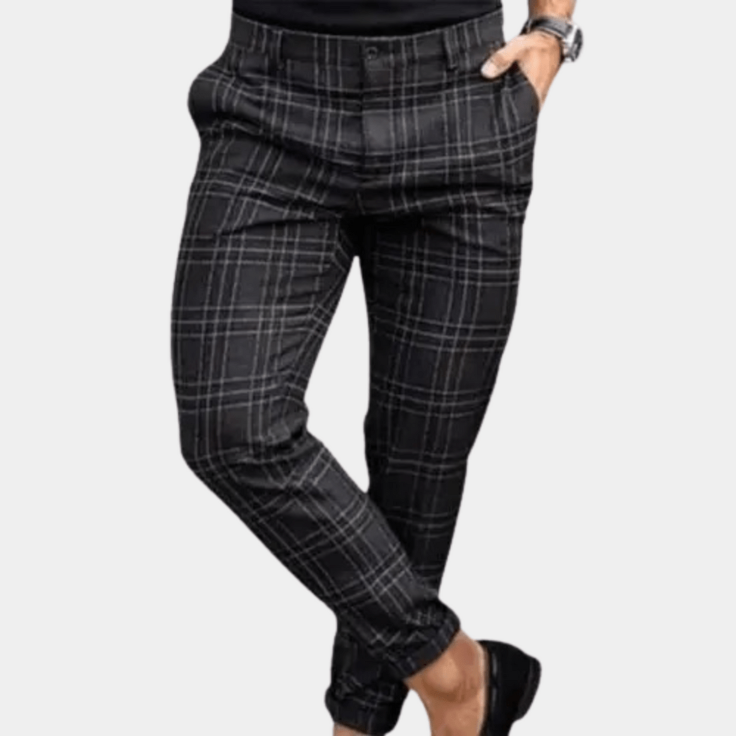 Pantalon À Carreaux pour Homme | Idéal pour Le Bureau Et Les Occasions Spéciales